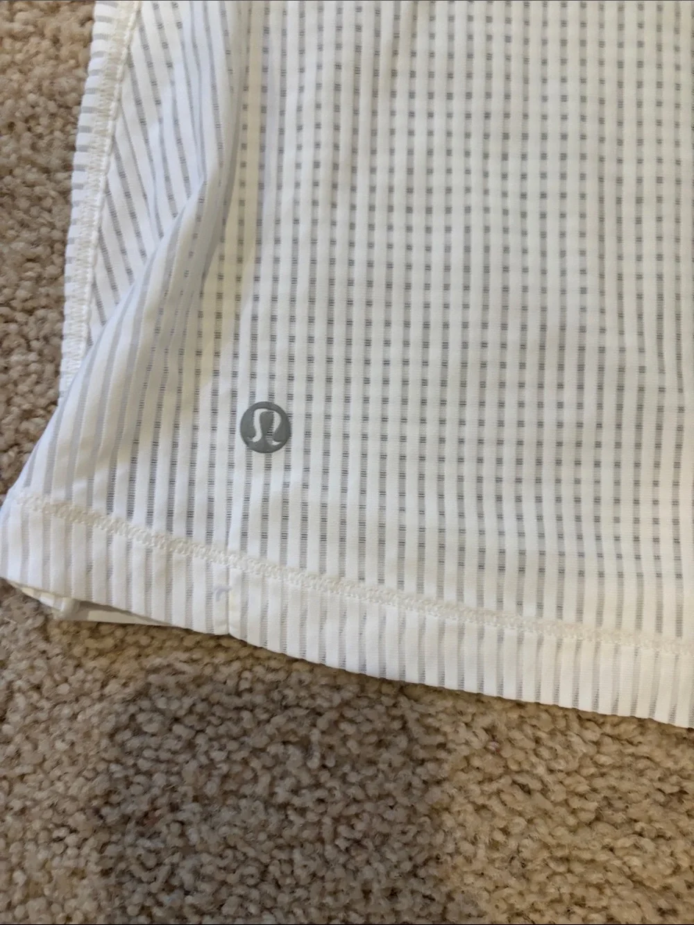 Lululemon athletica White Sheer Stripe Racerback Tank